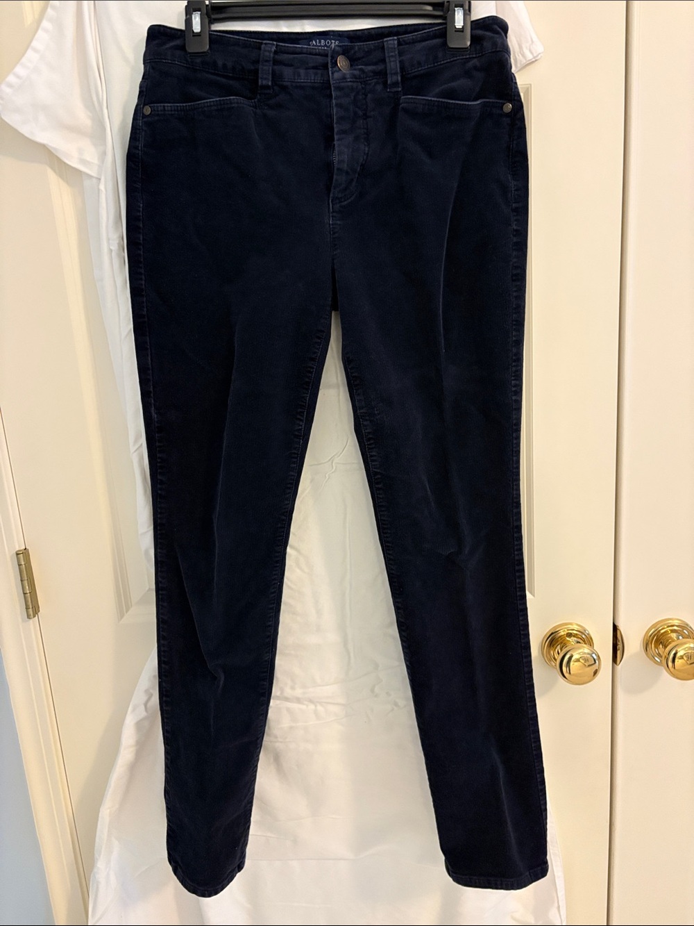 Talbots Straight-Leg Corduroy Jeans in Navy